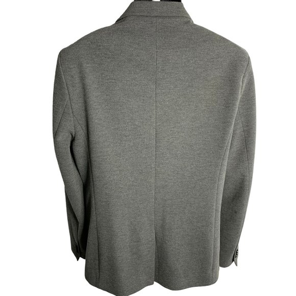 Zara Daily Outfit Blazer Jacket XL Grey Notch Collar Pockets Lined Two Button - Picture 4 of 6